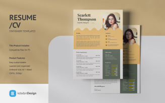 Resume / CV PSD Design Templates Vol 199