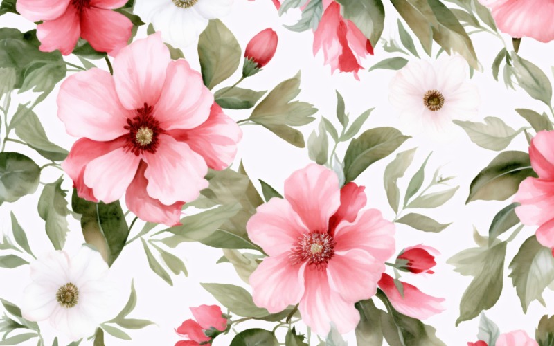 Watercolor Floral Background 244