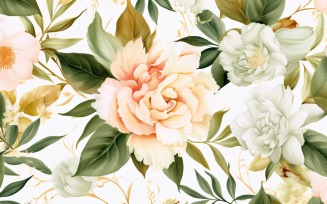 Watercolor floral wreath Background 186