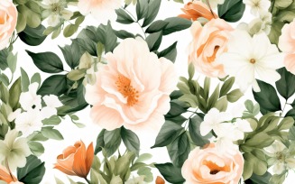 Watercolor floral wreath Background 190
