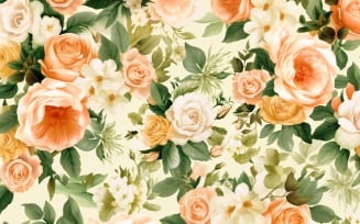 Watercolor floral wreath Background 210