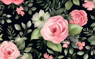 Watercolor floral wreath Background 228