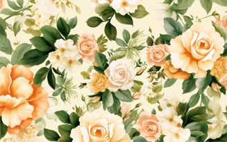 Watercolor flowers Background 189