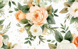 Watercolor flowers Background 193