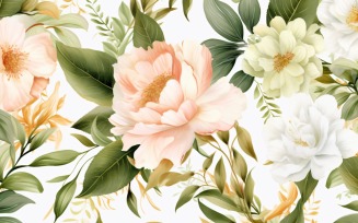 Watercolor flowers Background 201