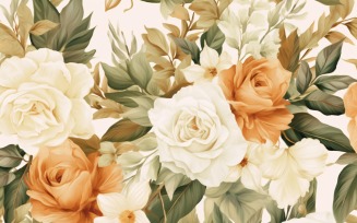 Watercolor flowers Background 205
