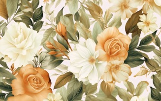 Watercolor flowers Background 209