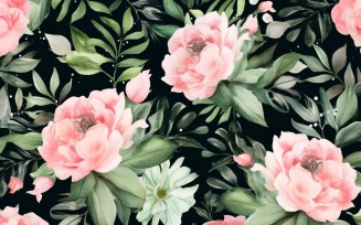 Watercolor flowers wreath Background 243