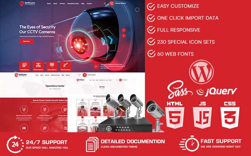 SafeLens - CCTV & Security Systems WordPress Theme