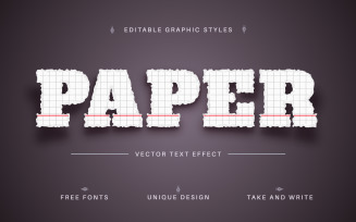 Abstract Paper - Editable Text Effect, Font Style