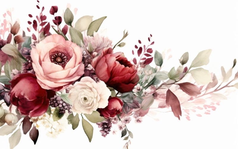 Watercolor Floral Background 271
