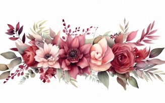 Watercolor Floral Background 278