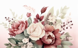 Watercolor Floral Background 286