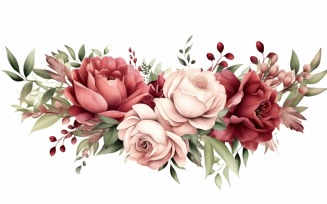 Watercolor floral wreath Background 284