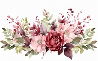 Watercolor flowers Background 279