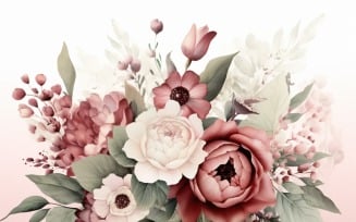 Watercolor flowers Background 283