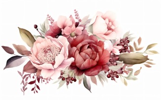 Watercolor flowers Background 290