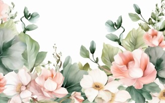 Watercolor flowers Background 298