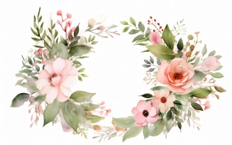 Watercolor flowers Background 306