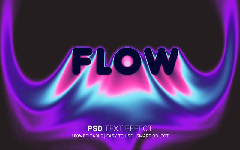Flow Editable Text Effect Illustration