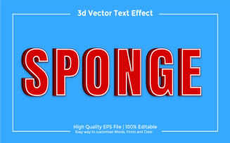 High quality Fully Editable 3D Text effect EPS Vector