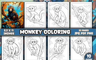 Monkey Coloring Pages for Adult and Kids