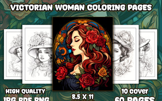 Victorian Woman Coloring Pages for Adult