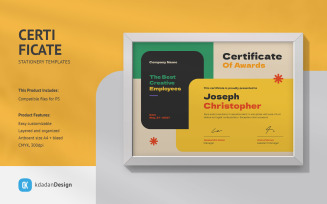 Certificate PSD Design Templates Vol 035