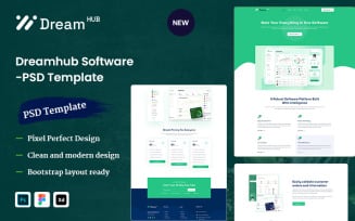 Dream hub Software PSD Template