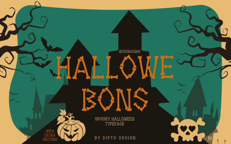 Hallowebons - Spooky typeface Font
