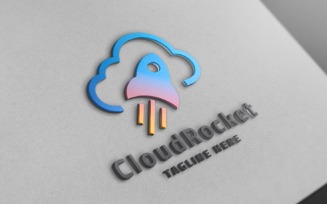 Cloud Rocket Pro Branding Logo