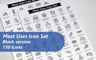 Most Uses Line icon Set Template
