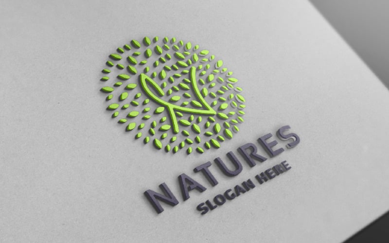 Natures Letter N Pro Branding Logo Logo Template