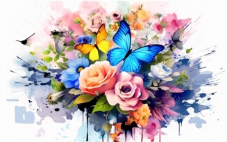 Watercolor Floral Background 315