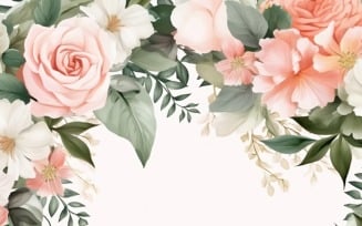 Watercolor Floral Background 354