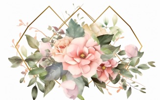Watercolor flowers Background 331