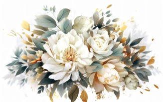 Watercolor flowers Background 335