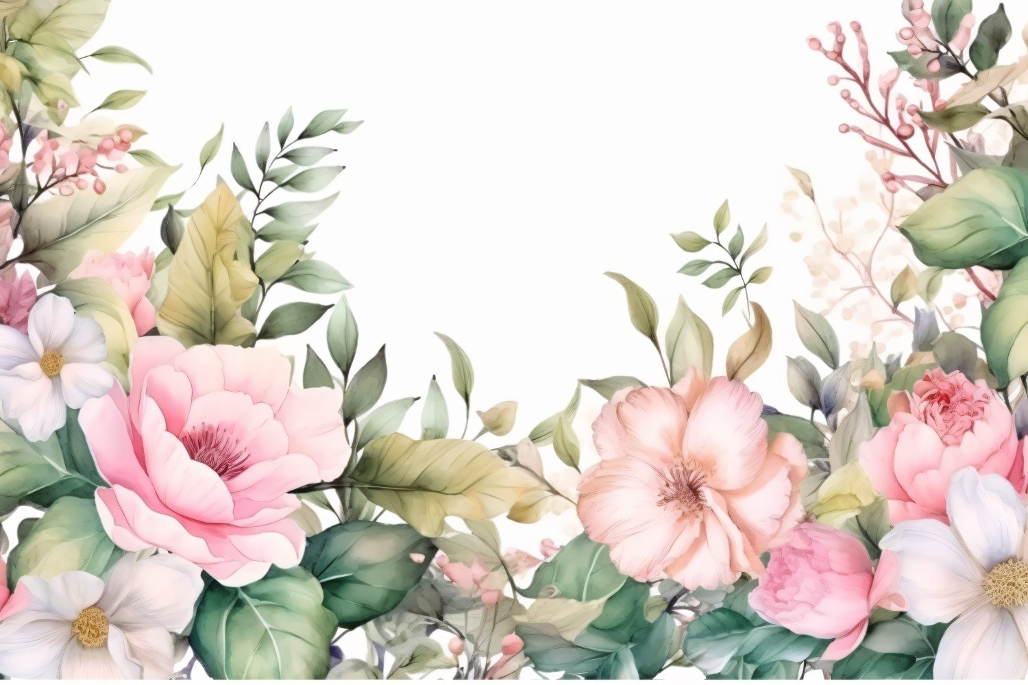 Kit Graphique #363515 Watercolor Floral Divers Modles Web - Logo template Preview