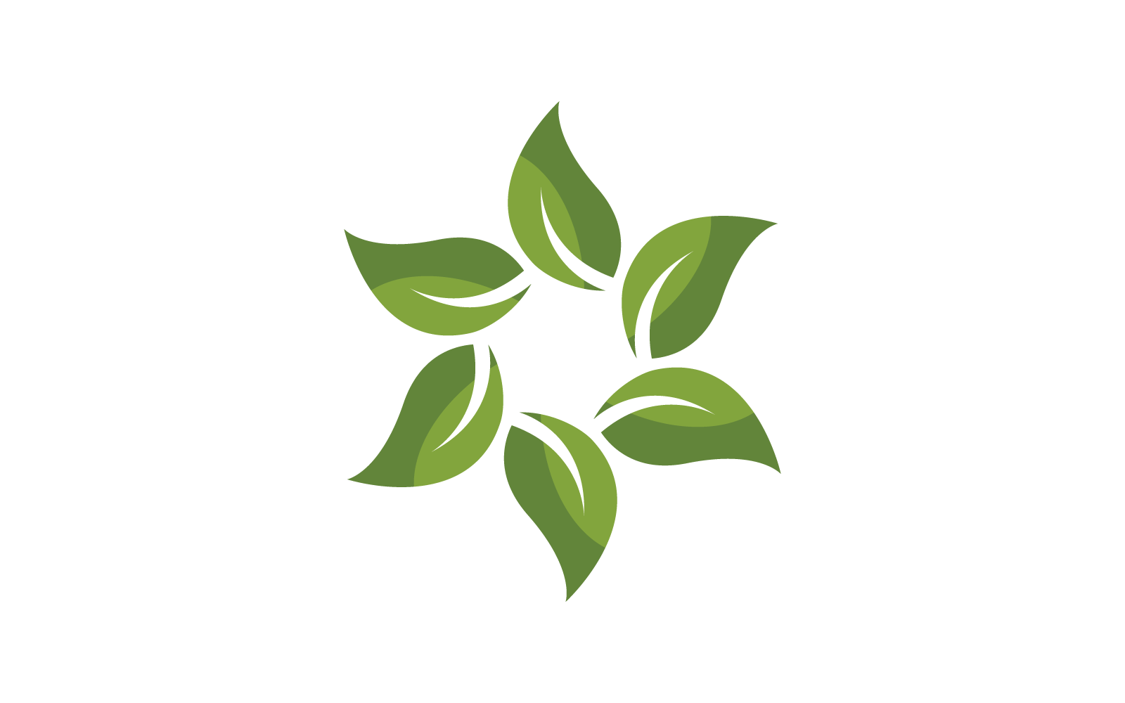Logo de feuille verte et création de logo nature symbole