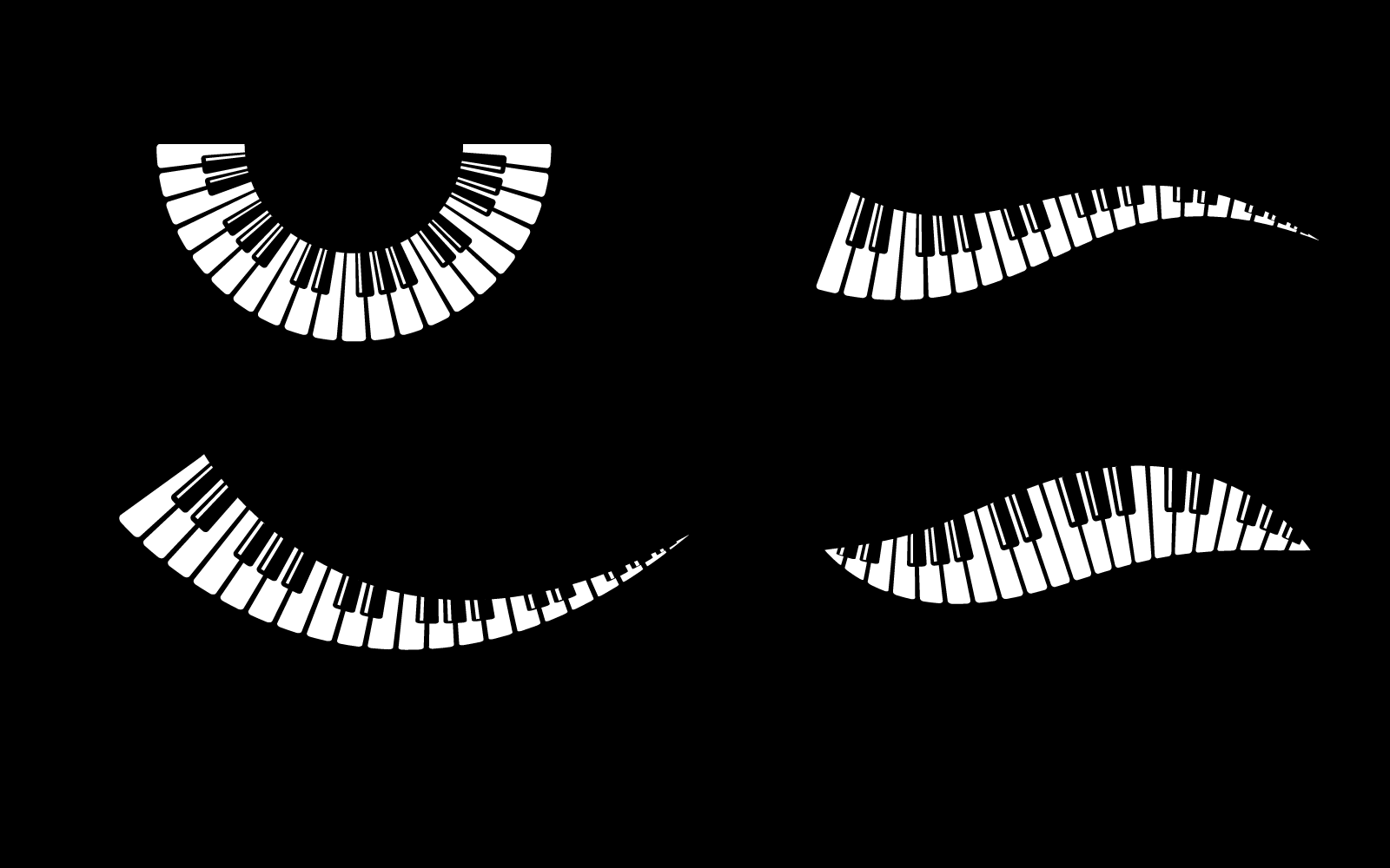 Piano logo icon vector illustration flat design template