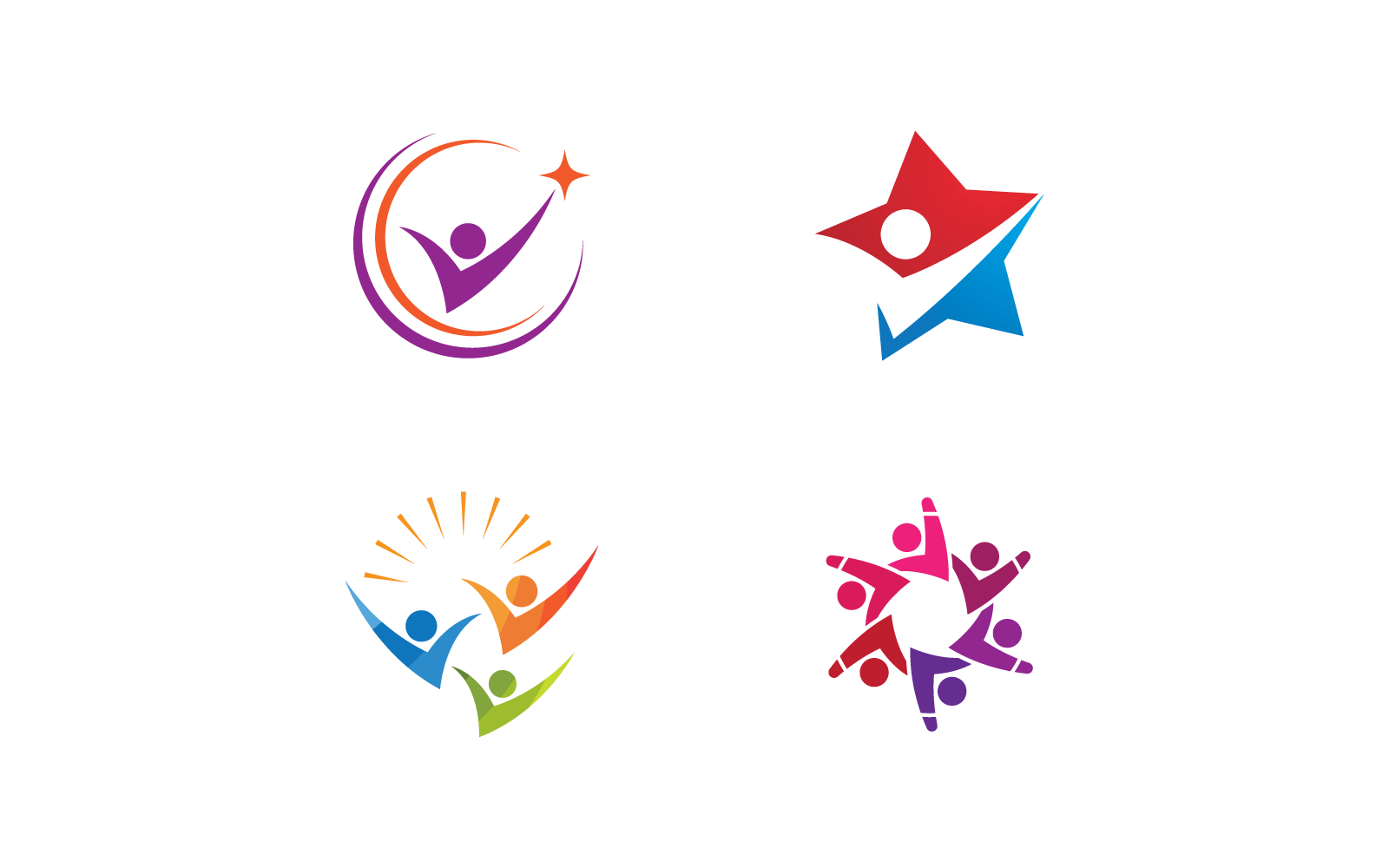 Vector de logotipo comunitario, de red y social