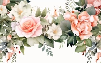 Watercolor Floral Background 374