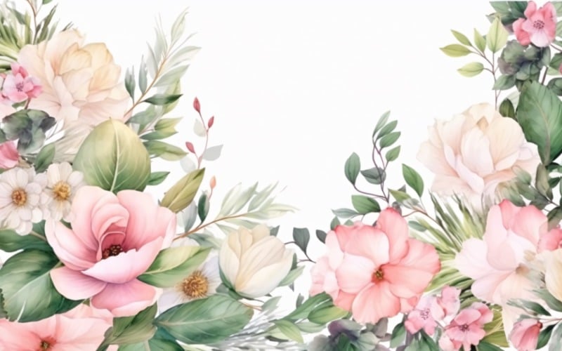 Watercolor Floral Background 393