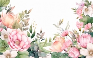 Watercolor floral wreath Background 395