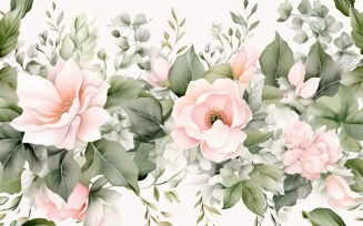 Watercolor flowers Background 355