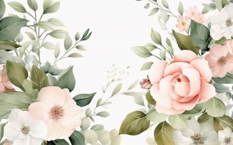 Watercolor flowers Background 362