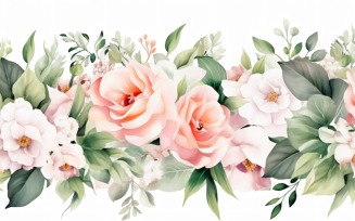 Watercolor flowers Background 382