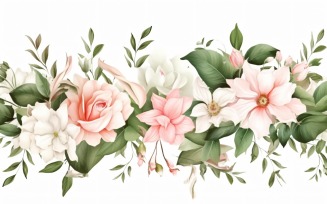 Watercolor flowers Background 386