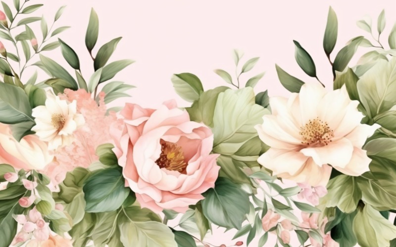 Watercolor flowers Background 390