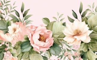 Watercolor flowers Background 390